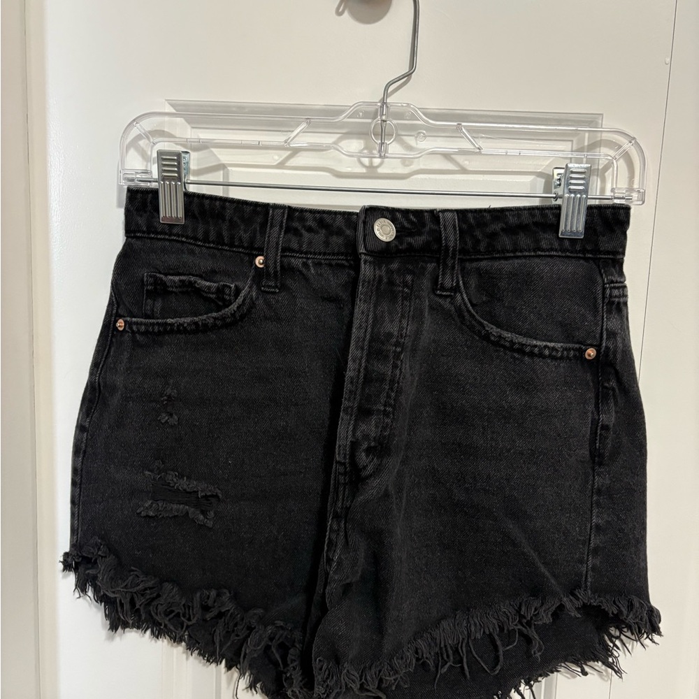 Black Denim Women's Shorts